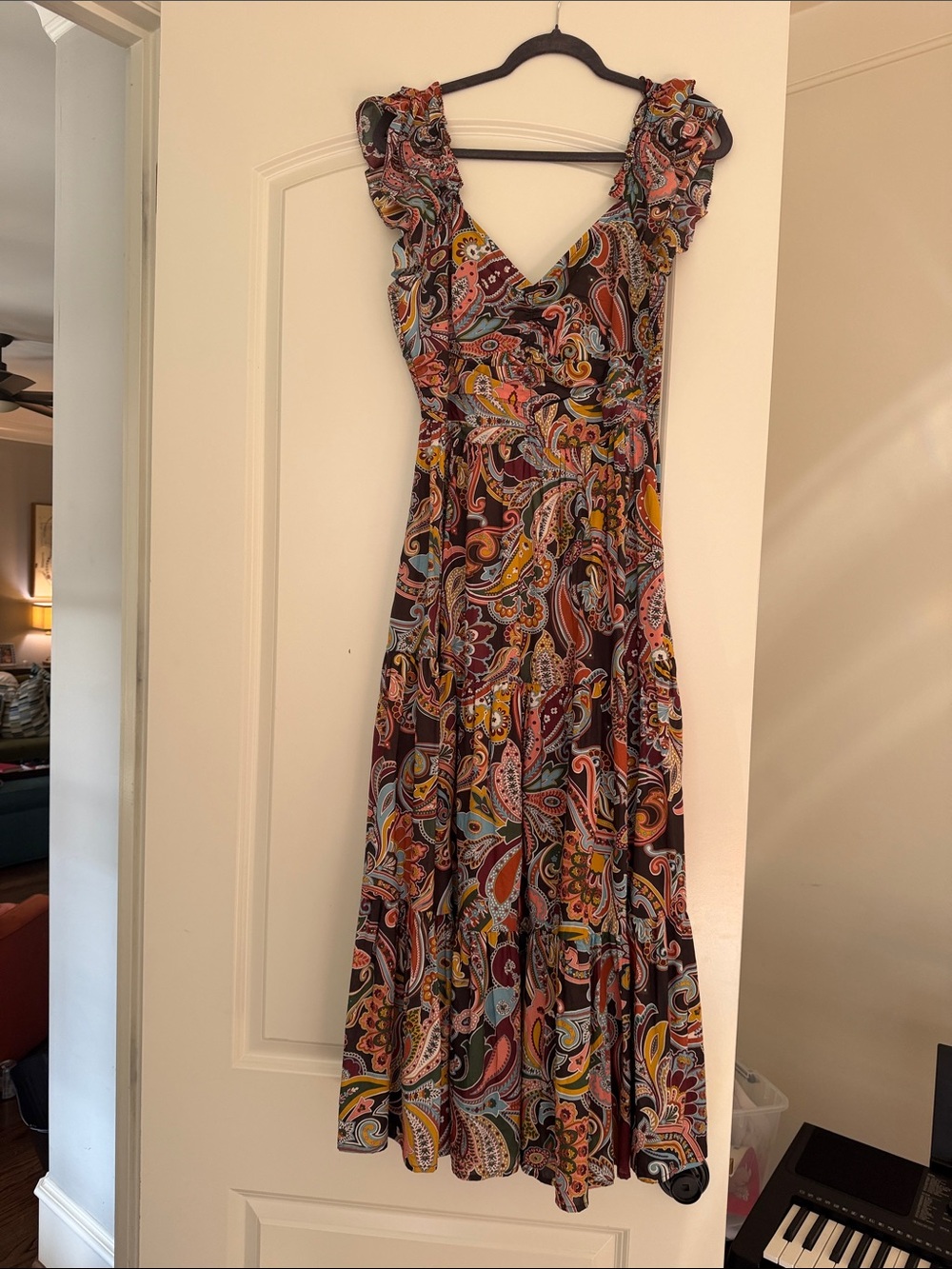 Love the Label “Liberty” Women’s Paisley V-Neck Maxi Dress - Multicolor, M, NWT